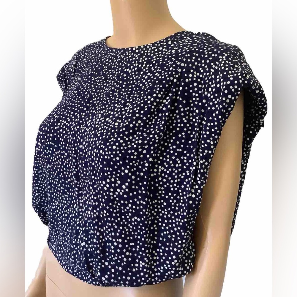 Express Size Medium Crop Top Dot Pattern, Pad Sho… - image 4